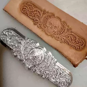 3D Skull Pattern Leather Embossing Stamp Tool 1