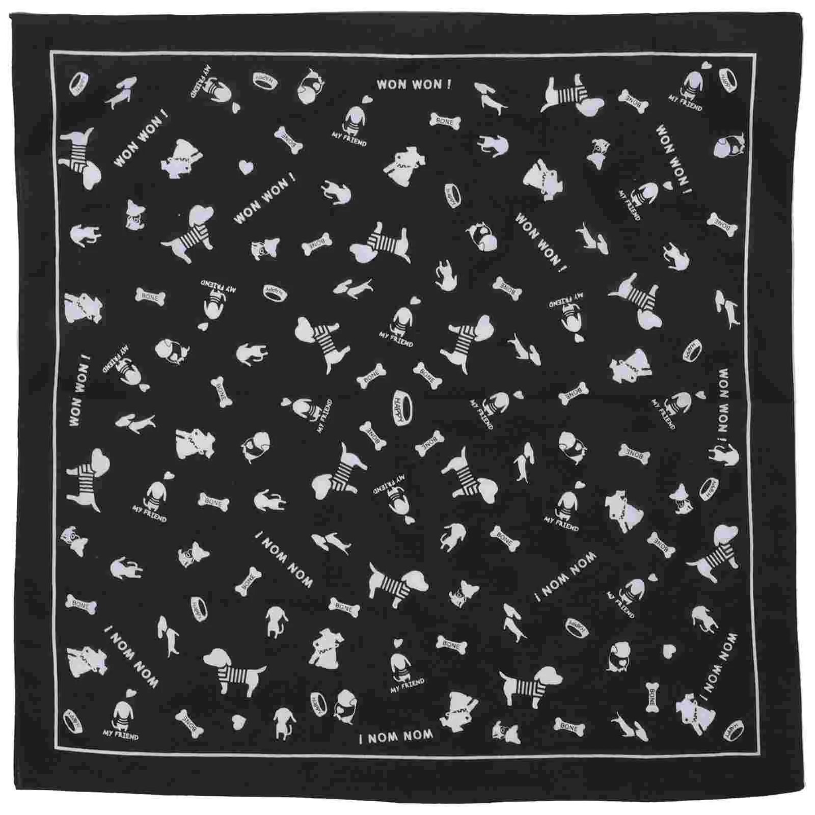 

Cycling Mask Dog Bone Print Bandana Hair Bands Headband Turban Black Bandanas for Women Multipurpose Neck