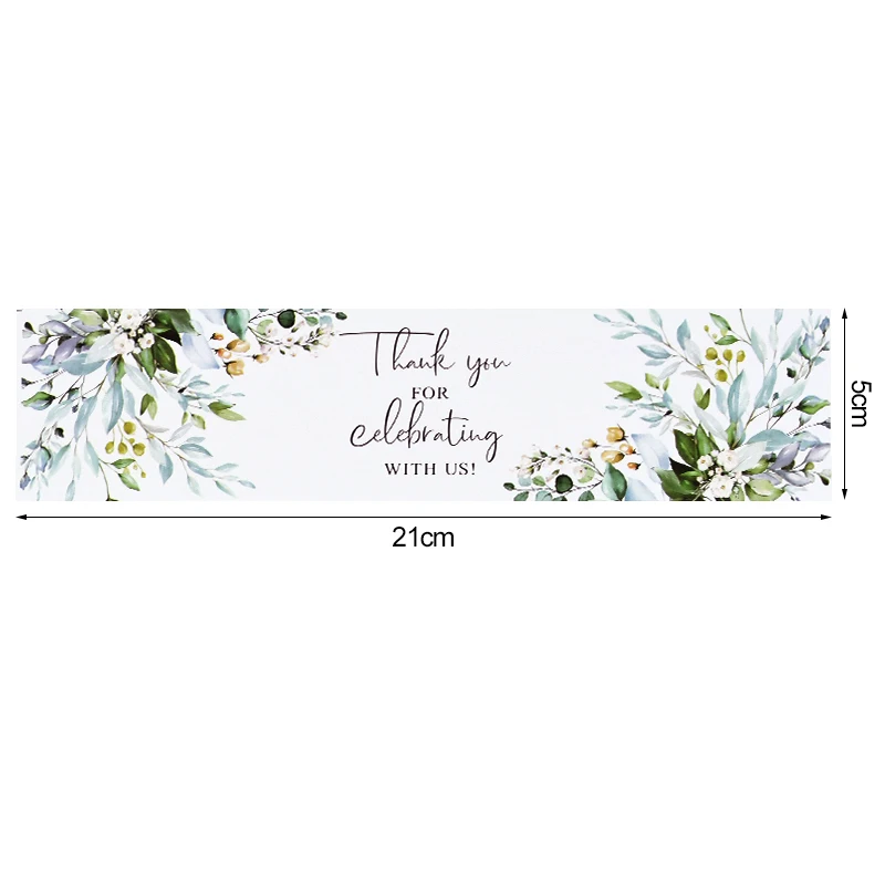 Elegant Eucalyptus Flower Celebration Water Bottle Labels - 30 Pack