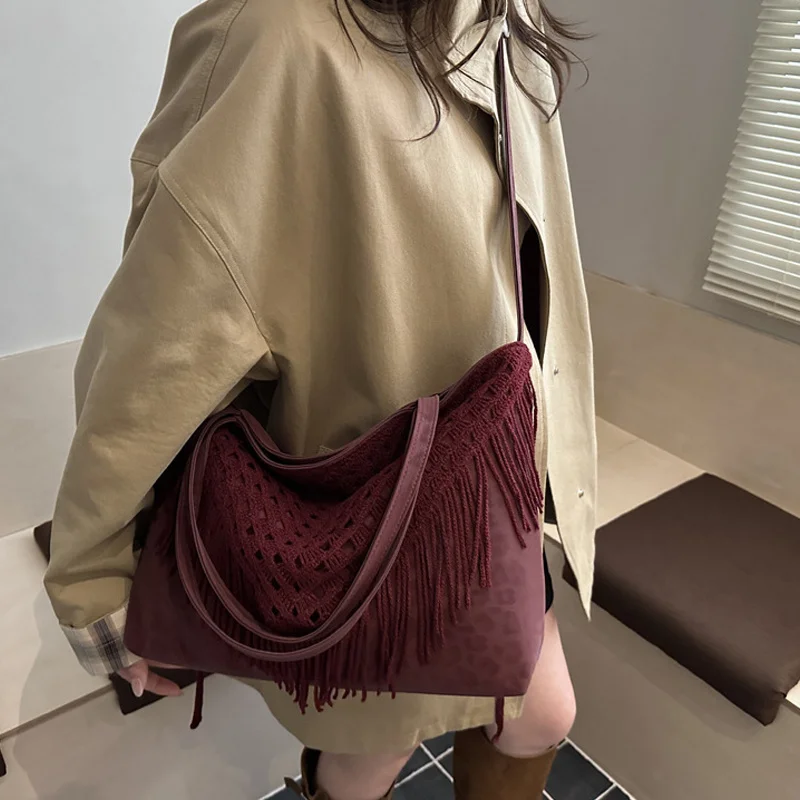 Woven Tote Bag Womens Purse Leather Shoulder Handbags Fashion Large Capacity Crossbody Tote Bags Travel Messegner Bags