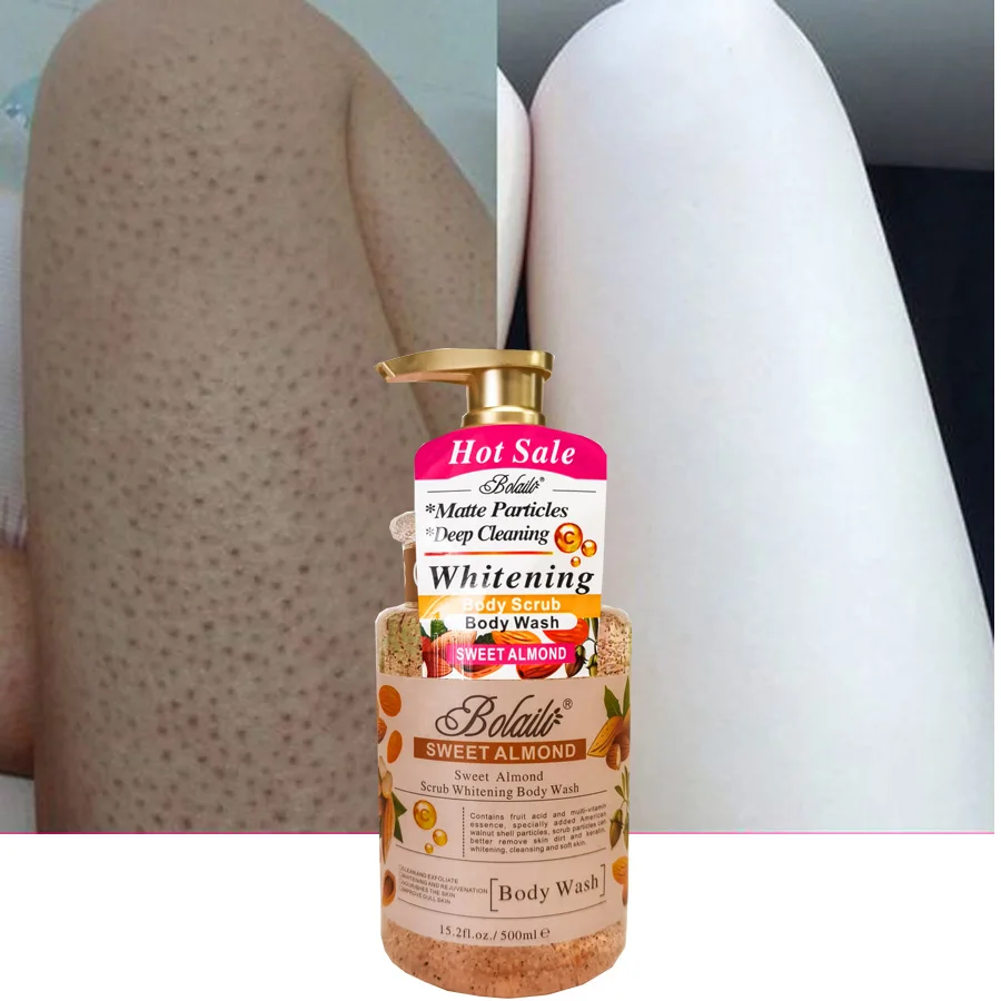 Body wash 500ml sweet almond scrub exfoliating body wash