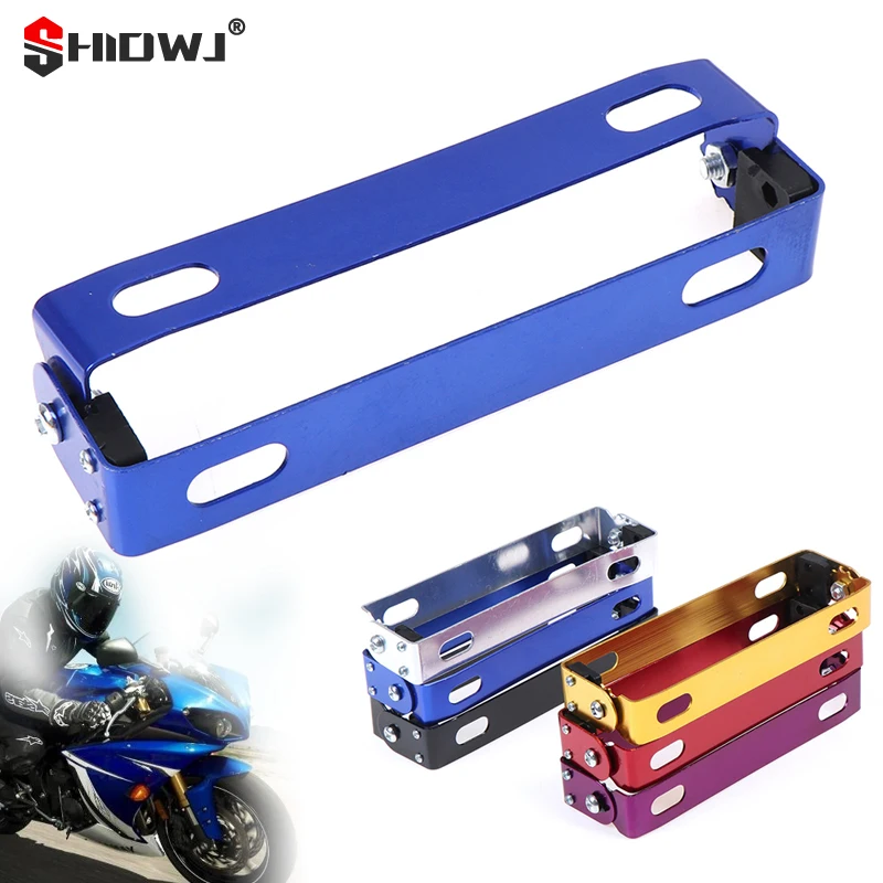 Motorcycle License Plate Bracket – Foldable Butterfly Mount, Adjustable Angle, Fits Most Bikes, ATVs, Dirt Bikes & Scooters