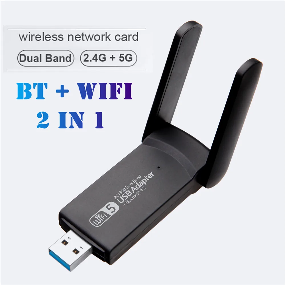 1300mbps usb 3 0 wifi bluetooth adapter 2in1 dual band wifi network