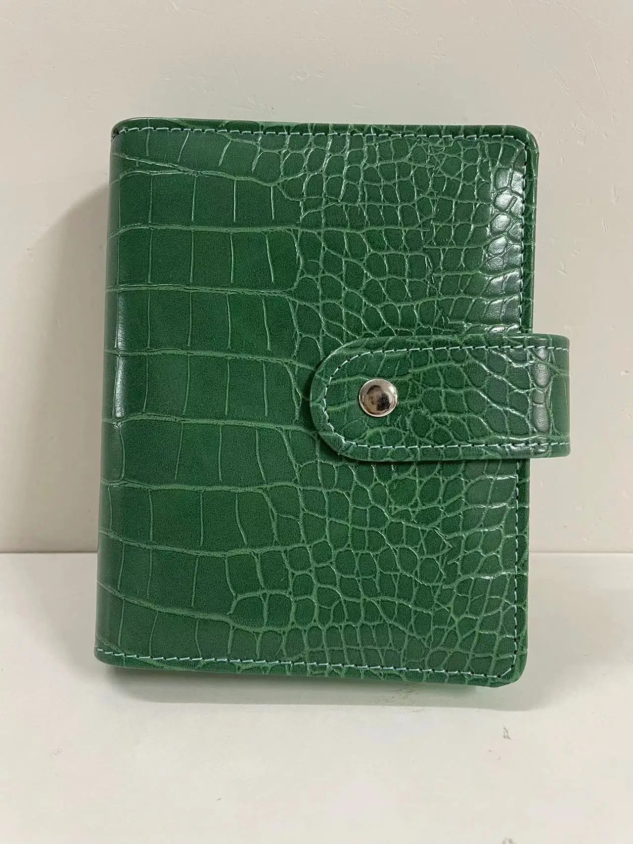 Crocodile Pu Leather Loose Leaf 6 Ring A7 Budget Binder - Temu