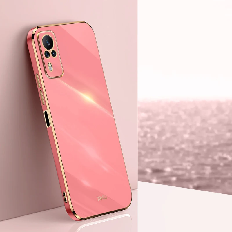 Luxury Square Plating Shockproof Silicone Phone Case Back Cover