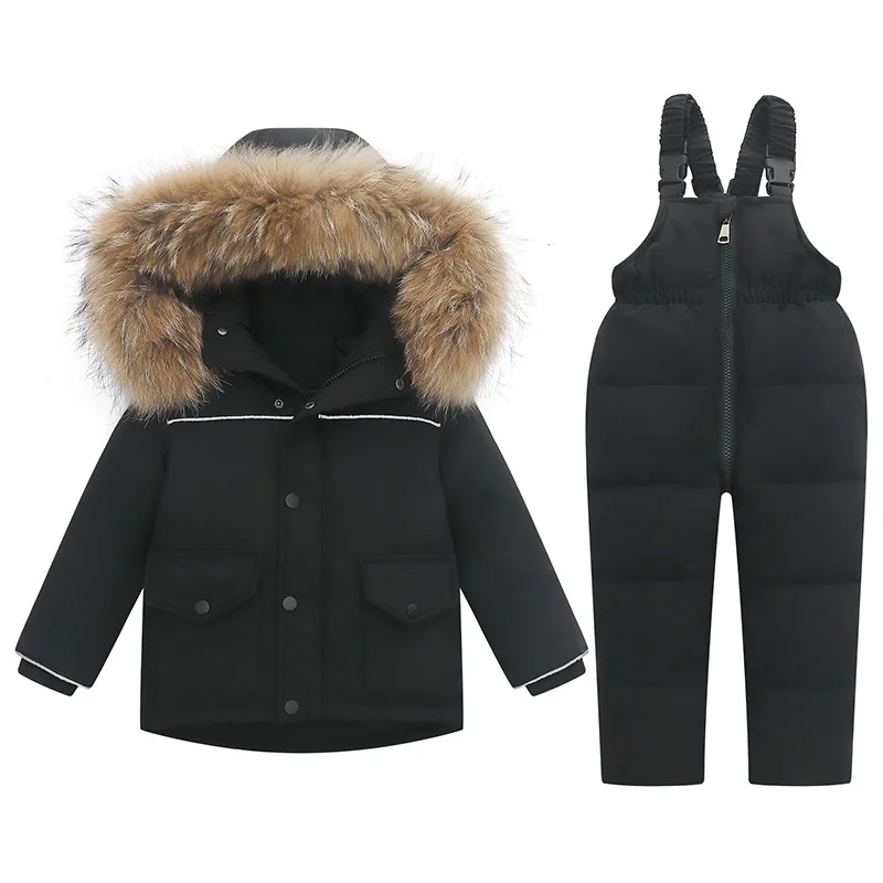 

-30℃ NEW Children little girls clothing Set toddler clothes kids ski suit down jacket Jumpsuit boys snowsuit parka overcoat Coat