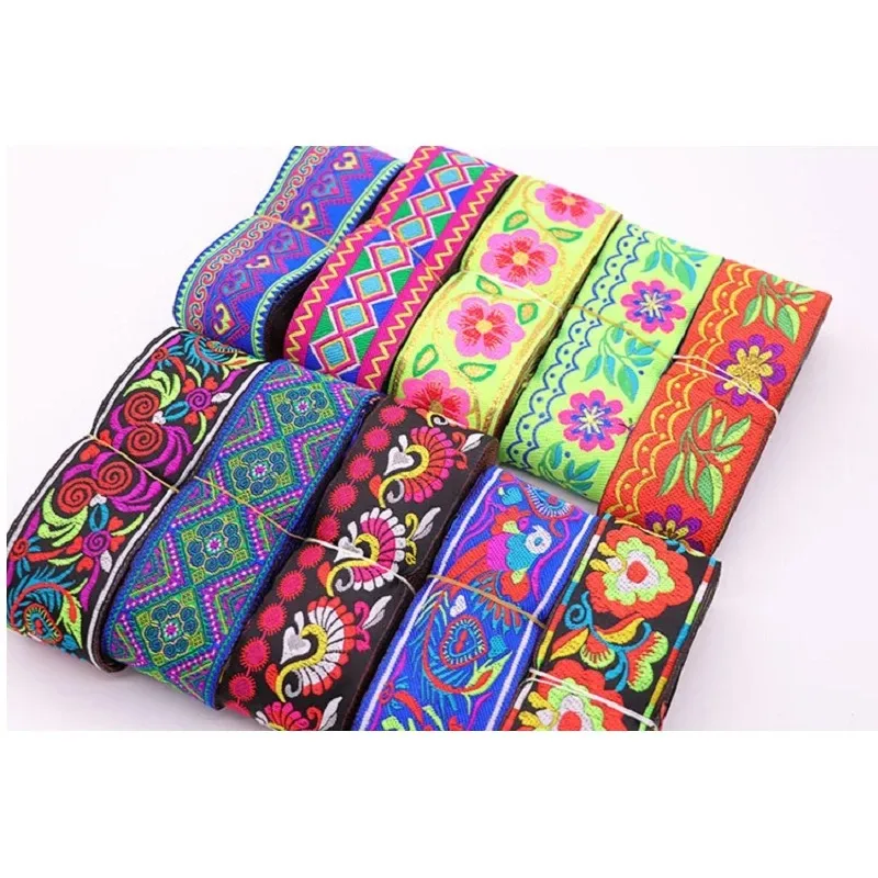 Nastri Jacquard Ricamati Etnici, Passamaneria in Pizzo per Decorazioni Fai-da-Te, Accessori per Abbigliamento e Copricapi, 5cm X 7 Metri - immagine 3