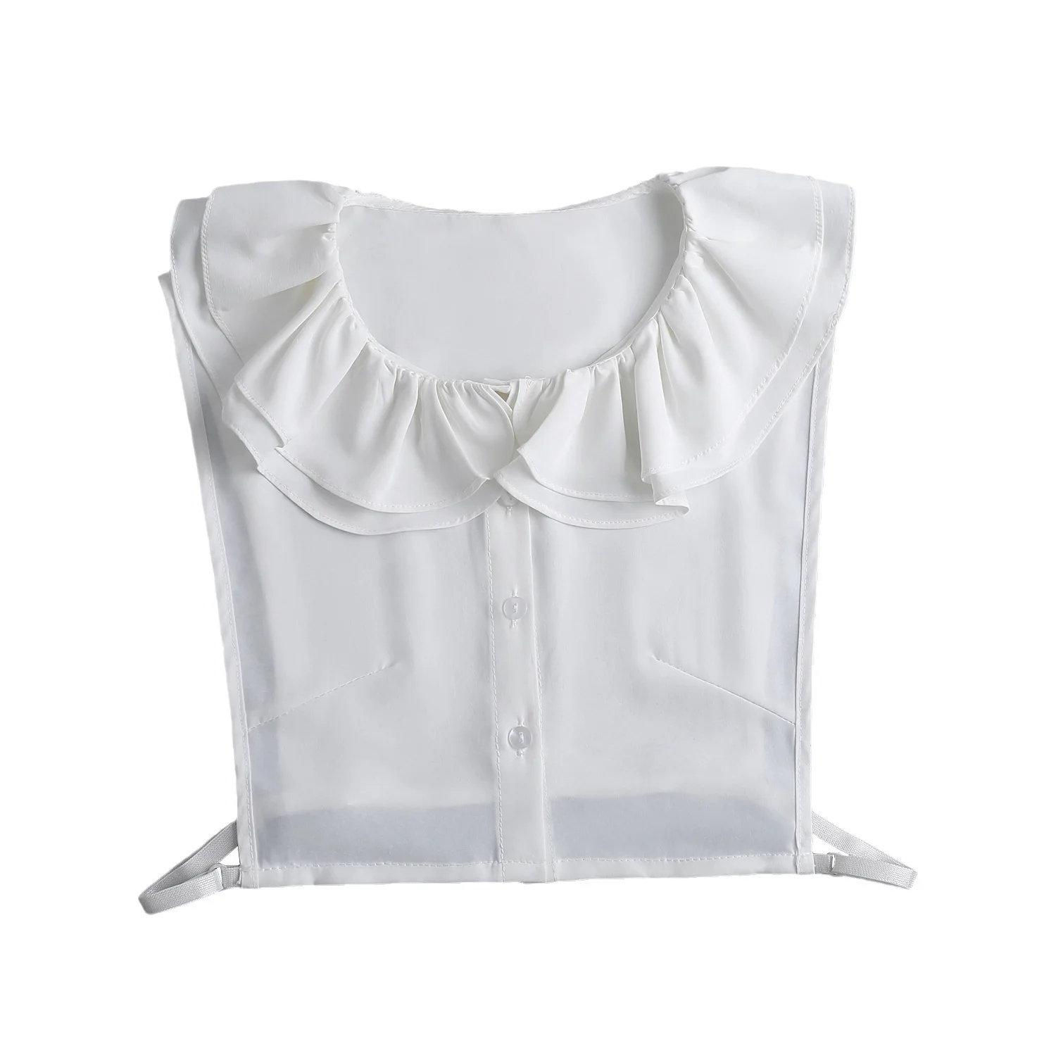 

2023 Beautiful Girls' Layered Petal Cute Chiffon Shirt Fake Collar