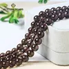 Genuine Natural Smoky Quartz Round Smooth Clear Crystal Beads Loose Spacer Bead For Jewelry Making Bracelet Necklace Accessory 1