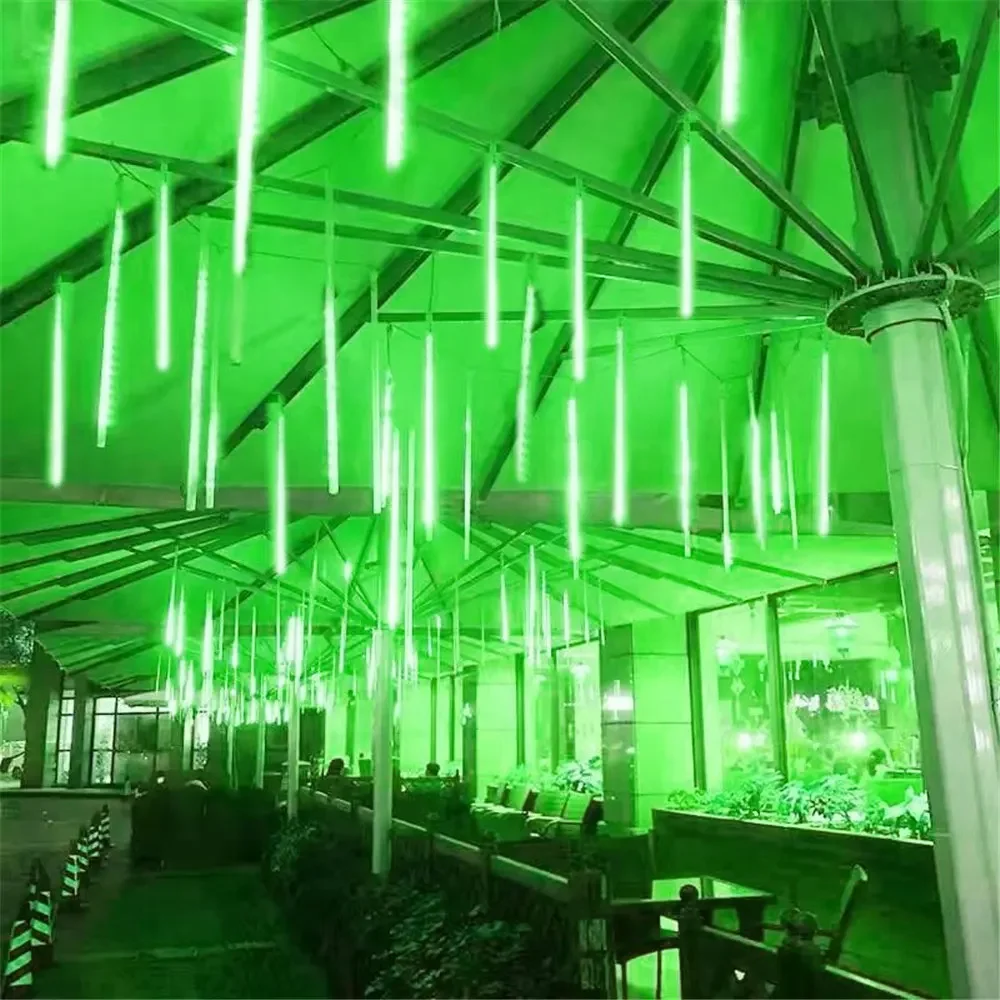 thumbnail image 1 of Juego de 4/3/2/1 luces LED de lluvia de meteoritos para Año Nuevo 2025, lámpara decorativa navideña para jardín, árbol, boda, fiesta, decoración navideña, 1 of 5
