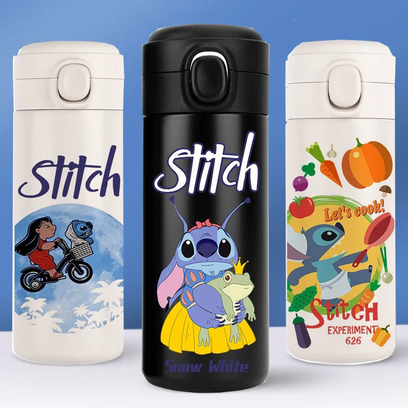 Disney Cup Stitch Thermos Bottle Childen Cartoon Water Cups 304