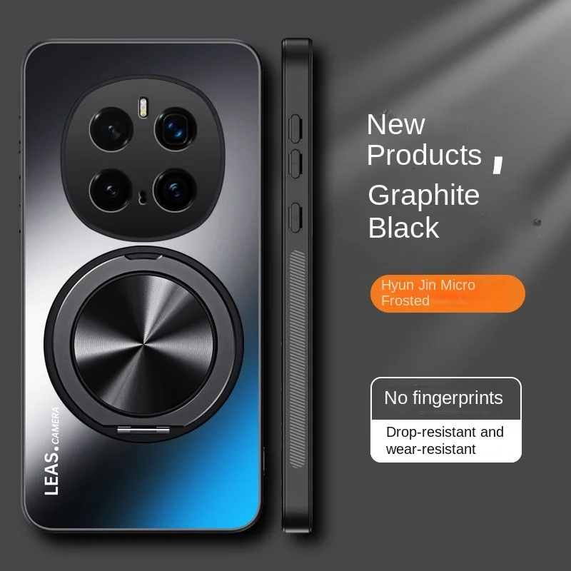 Hard Matte Protective Case with Ring Stand and Magnetic Back Cover