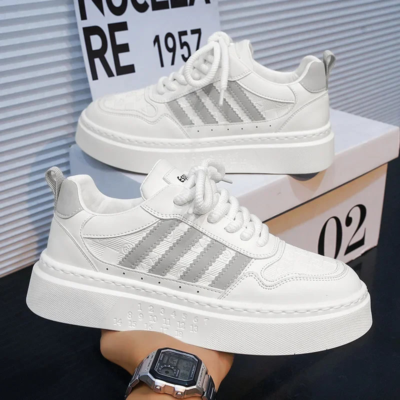Moderno e informal: zapatos blancos para hombre al por mayor: perfectos para la moda de otoño-2025 3