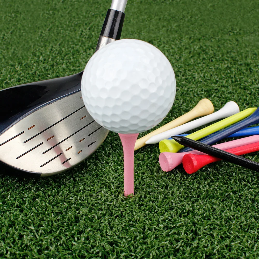 100 Pieces Color Golf Tees Bamboo Wood 70MM Supplies Accessories 4