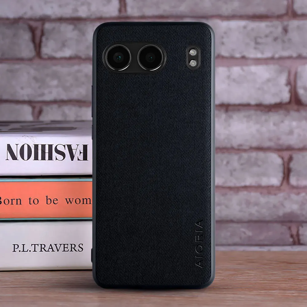 Luxury Textile Leather Skin Hard Phone Cover