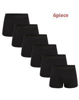 Lot de 6 boxers noirs pour hommes, sous-vêtements doux et respirants, caleçons de loisirs pour hommes, slips 2026 1