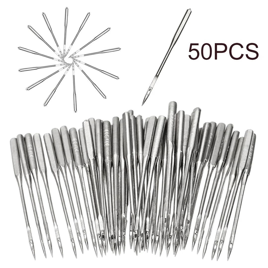 50pcs  Household Sewing Machine Needle Combination Old Style Multifunctional Motor Universal Accessories 12pcs set elderly needle side hole blind needle household sewing stainless steel hand sewing needless threading apparel sewing