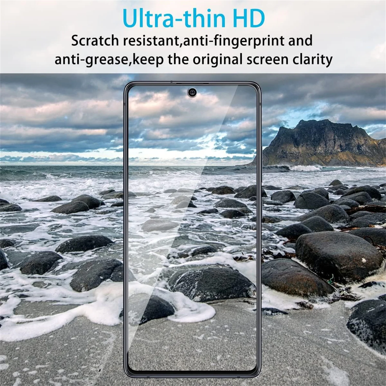 High-Definition Anti-Drop Tempered Glass Screen Protector - Available in Single or 4-Pack