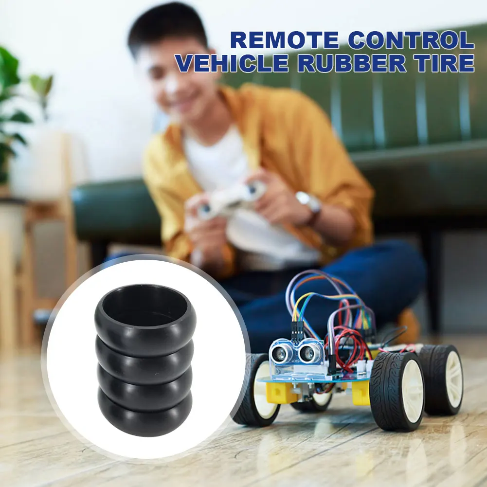 4pcs Rubber Tire Upgrade Parts 25mm Rubber Wheel Tyre Replacement RC Car Wheel Tires Accessories for Wltoys 1/28 K969 K989