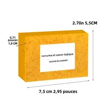 Savon à l'acide kojique au curcuma, 100g, avec granulés de citron, exfoliant, gommage, éclaircissant pour la peau, soins du corps, Jabon Con Accido Kojico Y Temor 6
