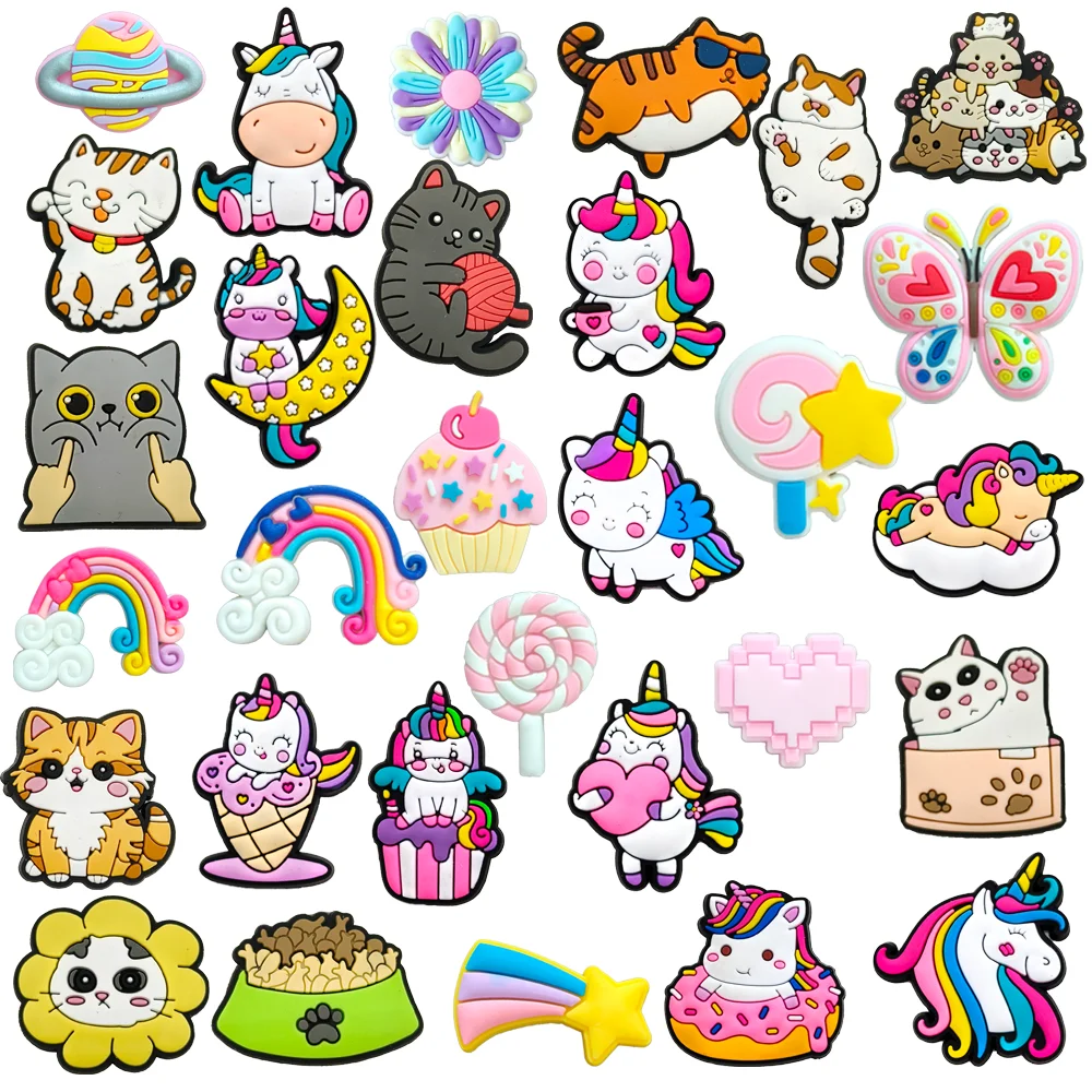 1-30Pcs Cartoon Shoe Charms Accessories Anime Charms Cute PVC Sandals Buckle Decorate Child Women Gifts kawaii keychain hello kitty cinnamoroll car accessories anime key purse handbag charms for women backpack pendant birthday gift