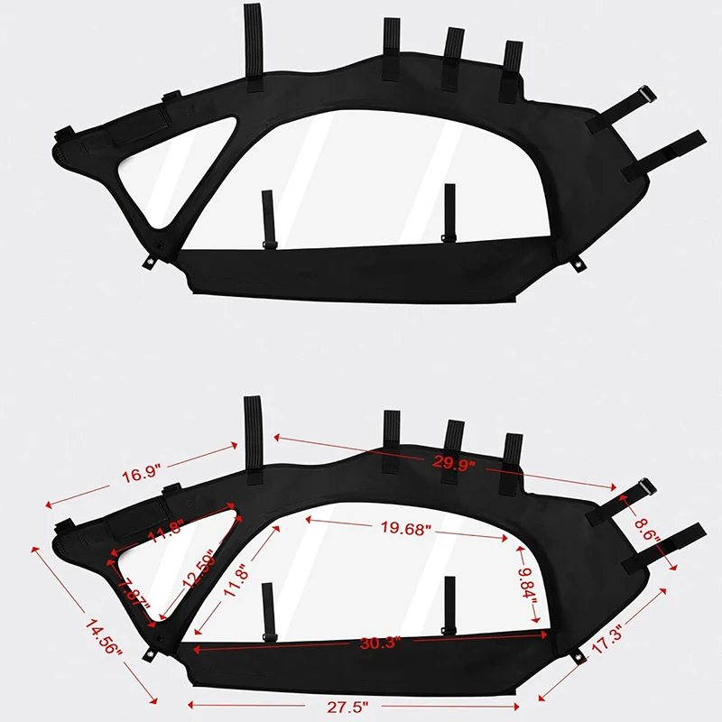 X3 Soft Upper Door Set Kit UTV Soft Cab Doors Top Enclosure Top Door Skin For 20