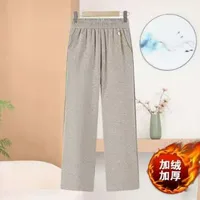 2025 New Warm Pants Women's Velvet Straight Tube Winter Sled Korean Version Plus Size Loose Casual Pants Slim Fit Straight Tube - Image 2