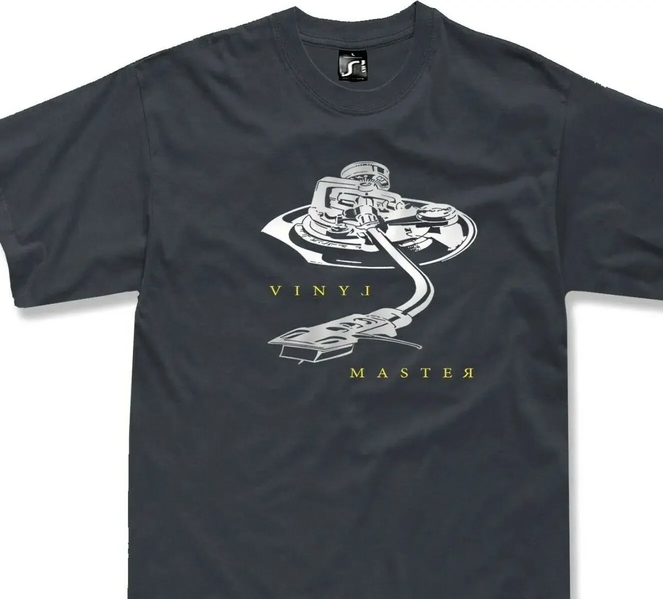 Maglietta Retrò Vinyl Master Technics Mk2 Sl-1200 Gift Dj T-Shirt Tonearm
