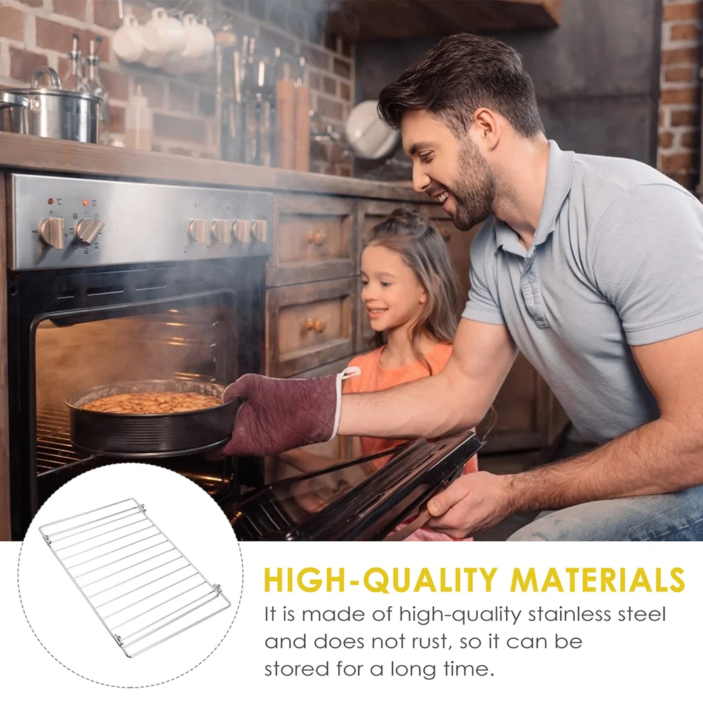 Rack Oven Wire Shelf Barbecue Grid Grill Camping Baking Cookie Bbq Steel Cooling Adjustable Extendable Replacement Universal