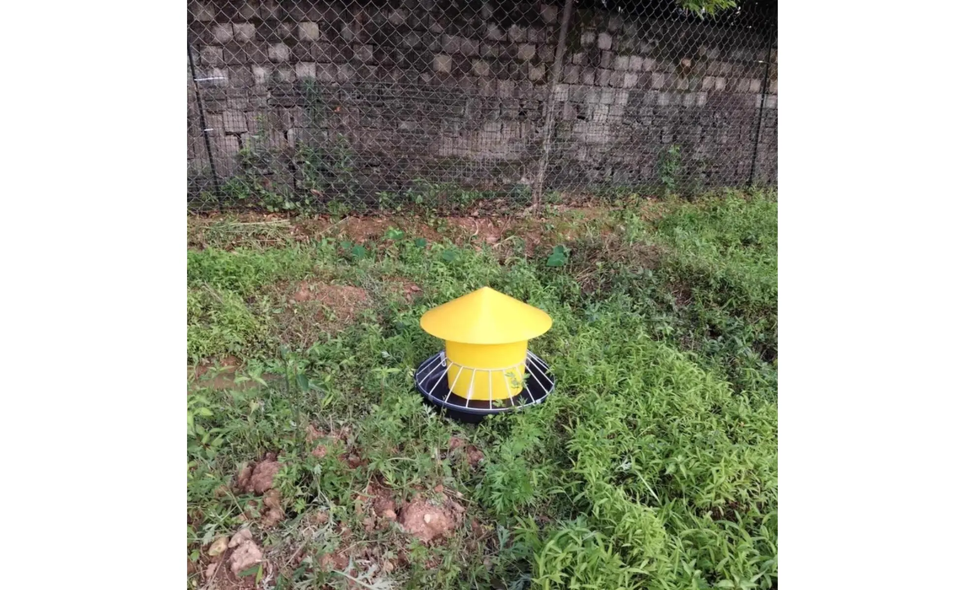 Round Fowl Feeder Large Capacity Fowl Feeder Chicken Feeding Trough Easy Installation Automatic Nourishment Container Anti-Perch
