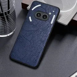 Luxury Leather Pattern Phone Case - Elegant Cover for Nothing Phone 1 (Dark Blue)
