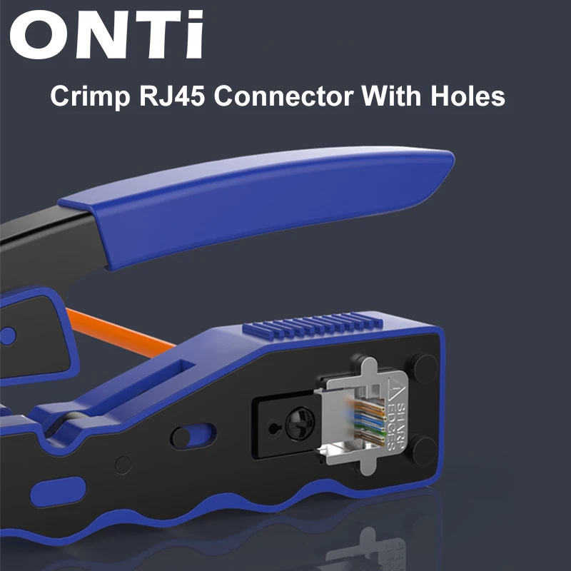 Onti Conector do Cabo Ethernet Passagem Através Crimp Substituição da Lâmina Rj45 Crimper Tool Cat7 6a 5e - Imagem 3