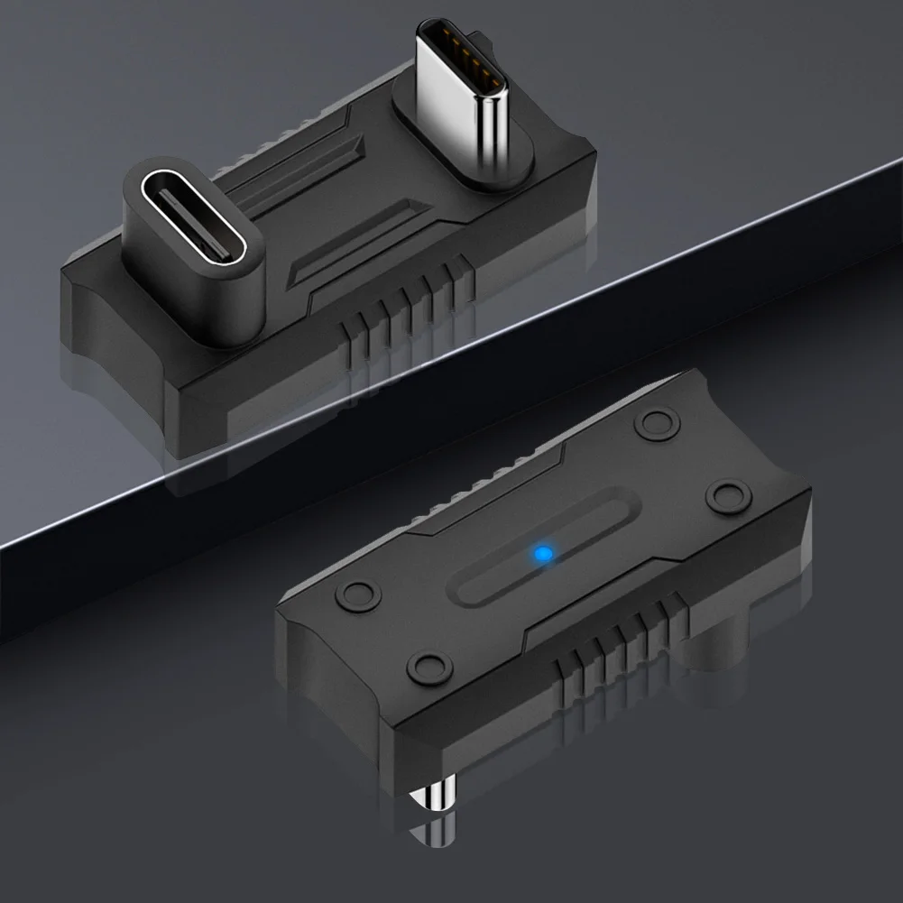 USB C Male Female Adapter 8K@60Hz USB-C Male To USB-C Female Adapter PD140W 180 Degree U-shaped for ASUS Rog Ally Game Console