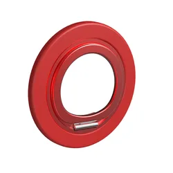 Magnetic 360° Rotating Phone Ring & Stand with Universal Grip (Red)