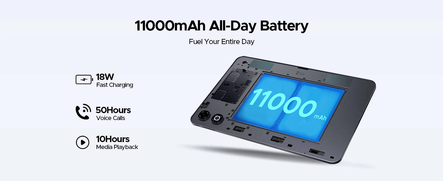 DOOGEE Tab G6 Max 2 in 1 Tablet PC 32GB 256GB 13.4'' FHD+ Display Android 16 Gemini AI 11000mAh 7.7mm Ultra-thin Widevine L1