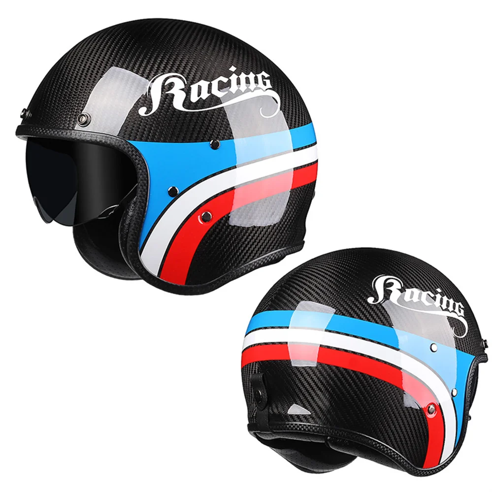 

Carbon Fiber High Quality Motorcycle Helmet Lightweight Shell Single Lens Casco Street Touring Casque Moto Capacete Safety Kask