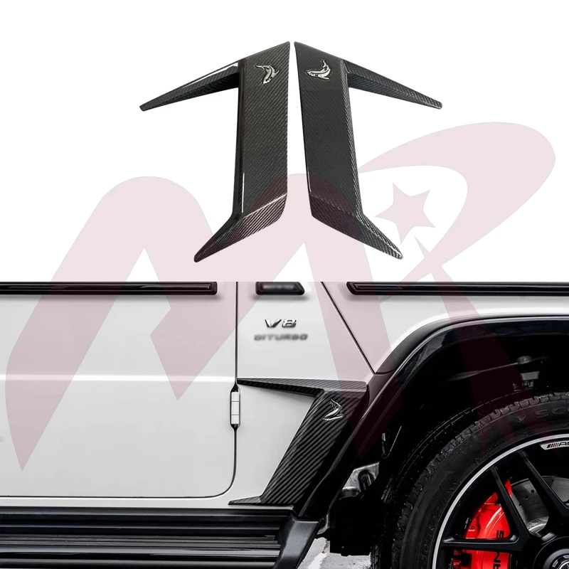 W463A Full Carbon Fiber Fender Air Vent (Con Logo) Body Kit Per Mercedes Benz Classe G W464 G500 G55 G63 Amg 2019-2023