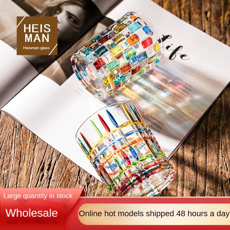

Hand-Painted Color Clashing Whiskey Glass - Unleash Your Creative Side with this Unique and Vibrant Masterpiece