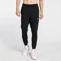 Pantalon de survêtement Nike Club Logo Basic Everyday Versatile Casual, brodé, couleur unie, en tricot, pour homme, noir 716831-010 3