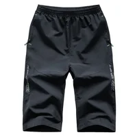 Summer Sports Cropped Trousers Quick-drying Large Size 7XL 8XL Men's Casual 3/4 Pants Thin Workout Mens Fashion Baggy Shorts 1