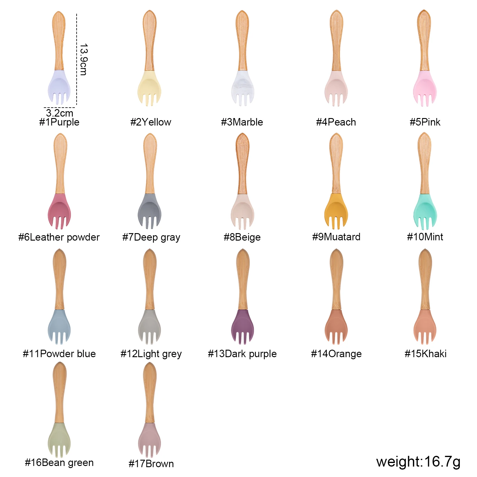 Children Food Grade Silicone Spoon Fork For Infait Wooden Handle Silicone Spoon Fork Cutlery Baby Feeding Learn To Eat Tableware