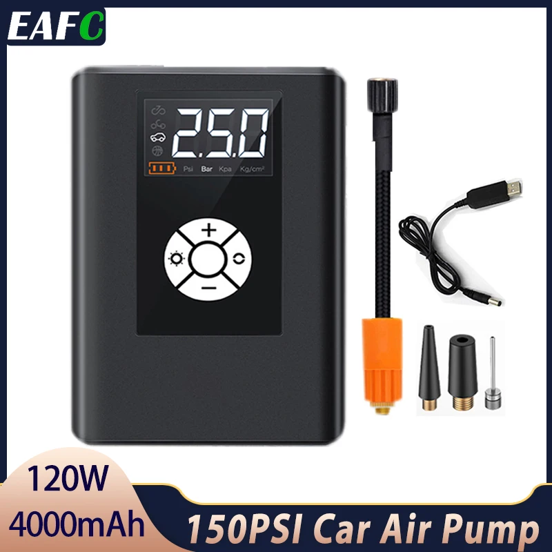 Handheld Car Air Compressor Portable Compressor For Car 150psi 6000mah Battery  Cordless Smart Digital Display Tire Inflator Pump - Inflatable Pump -  AliExpress