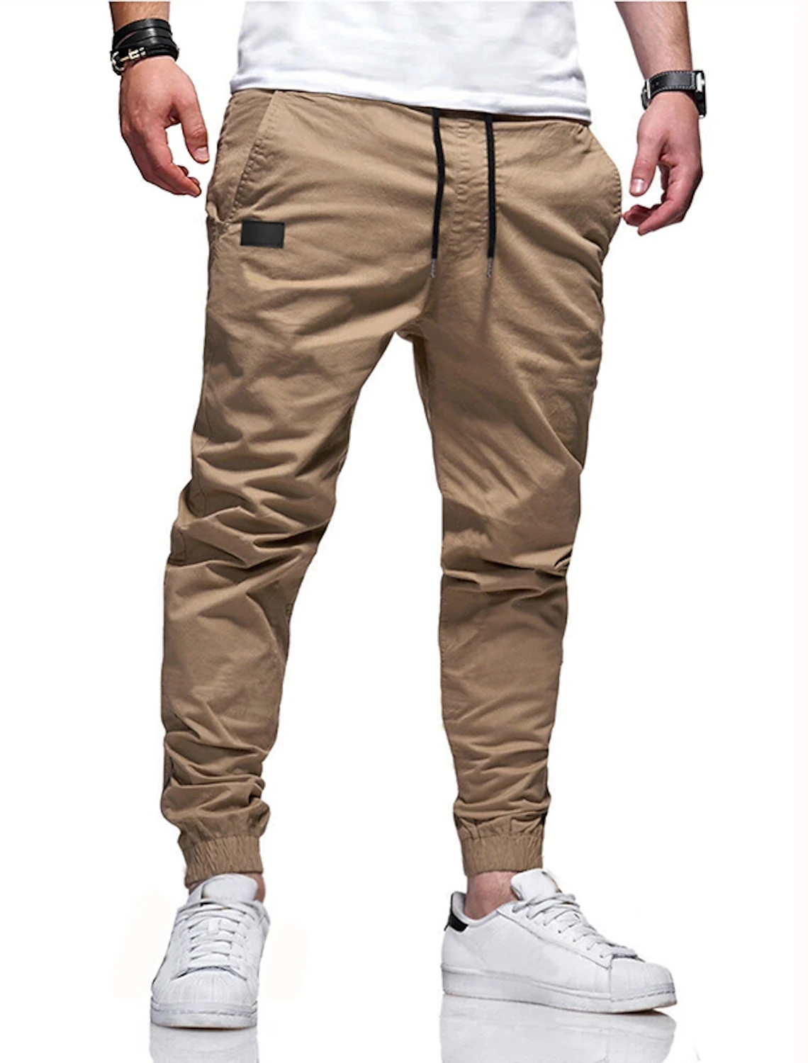 Casual Pants Sports Pants Casual Sports Pants Men's Fashion Hip Hop Four Seasons Pure Cotton Casual Sports Pants Street Straight Tube