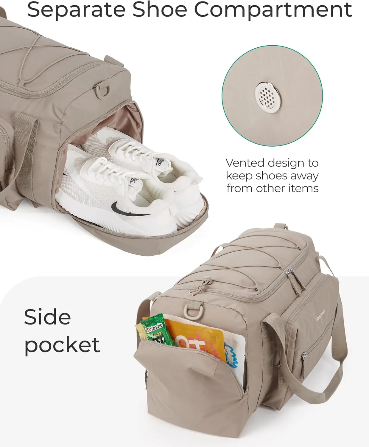 BAGSMART IN Gym Bag for Women and Men TSA Lightweight