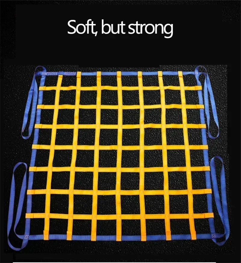 Terminal Bulk Cargo Loading And Unloading Cargo Lifting Net Goods Transfer Hoisting Net Marine Mesh Flat Sling Fall Protection