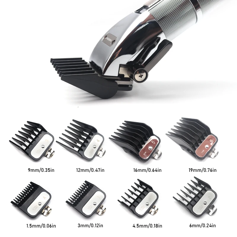 Corte de Cabelo Combs para Professional Hair Trimmer Hair Trimmer Machine Acessórios Metal Buckle Limit Combs para Wahl Jrl Madeshow Pcs