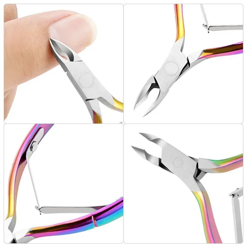 Nail Cuticle Nipper Scissors Stainless Steel Manicure Clipper Dead Skin Remover Professional Cuticle Pliers Cutters Tools 5