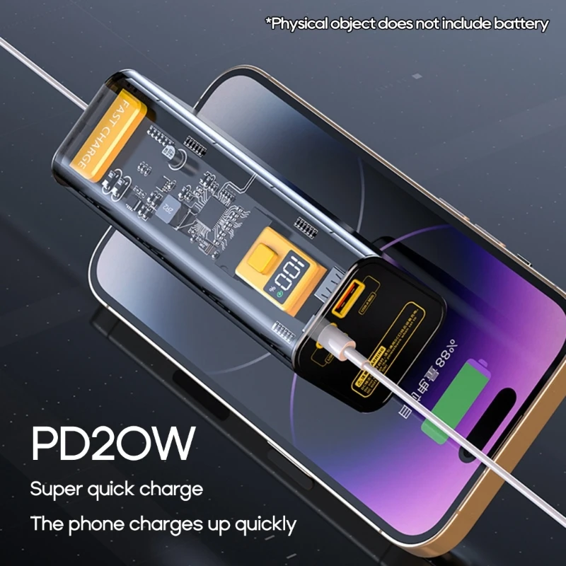 21700BatteryChargerCaseDIYPowerBankBoxPD225WFastCharging