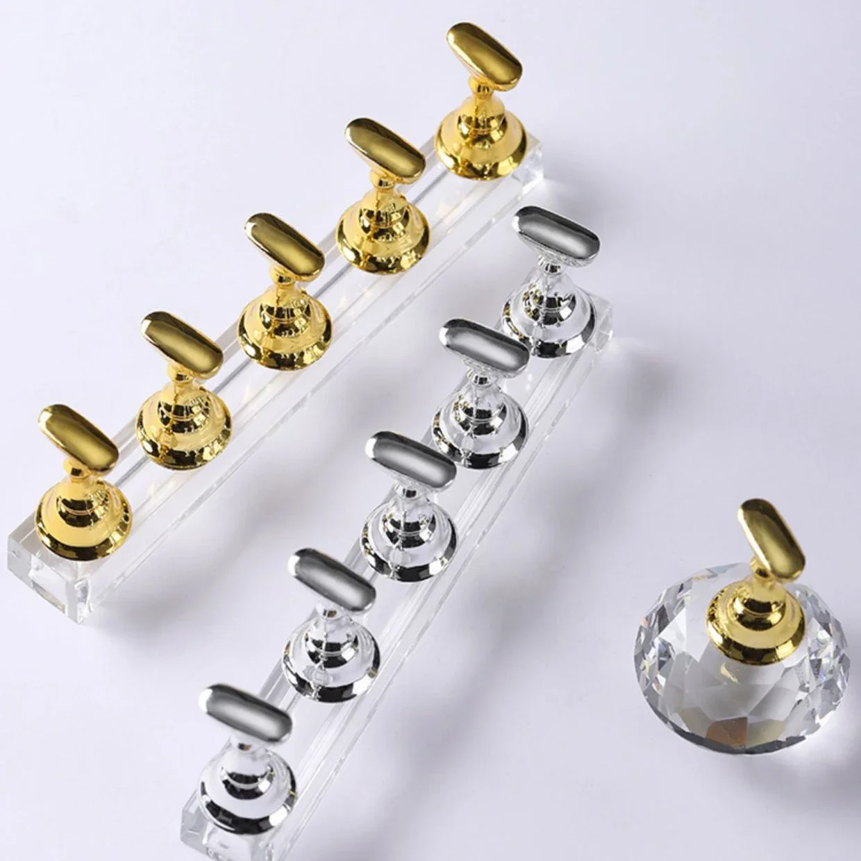 네일 아트 연습 디스플레이 스탠드, 체스 보드, 마그네틱 팁 연습 거치대 세트,..