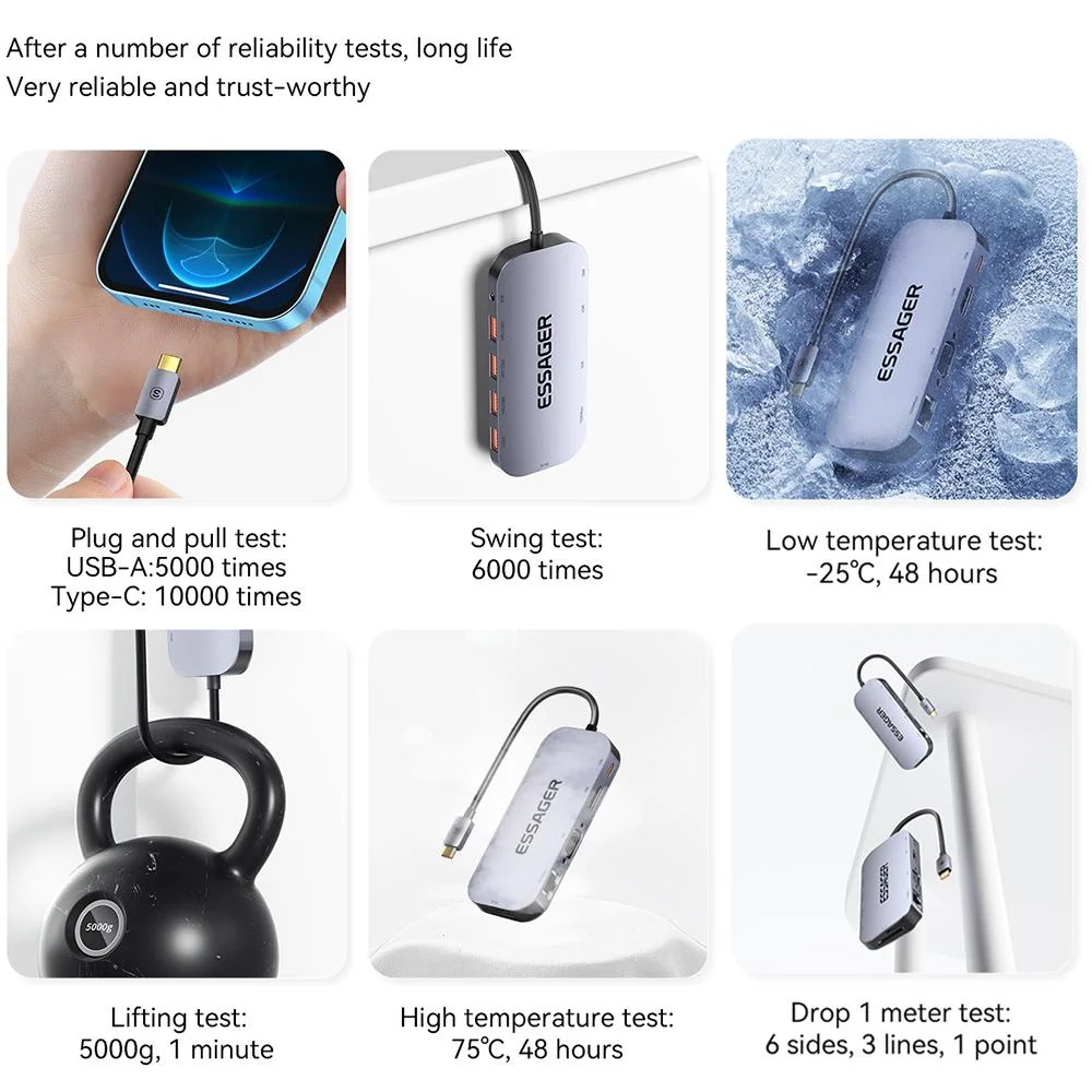 2024 NEW 11 in 1 USB C HUB 4K 30HZ Type C Docking Station For Macbook Air Pro Adapter Splitter For Laptops HDMI-Compatible RJ45